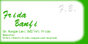 frida banfi business card